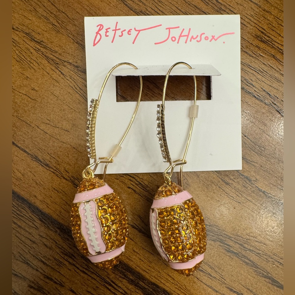 Betsey Johnson Football Earrings ๐ - Picture 6 of 8